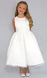 NWT Saks - Us Angels The Elizabeth Dress, Girls Sz 10 Ivory 1st Comm/Flower Girl - Picture 1 of 5