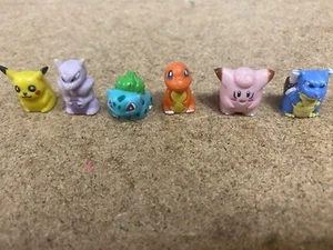 Set 6 Pokemon Figures Movers Miniatures Mini 1990s Mew Pikachu Charmander - Picture 1 of 5