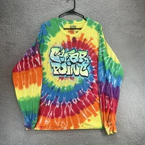 Cedar Point Y2K Amusement Park Retro Tie Dye Long Sleeve Shirt Men’s Size XXL A6 - Picture 1 of 5