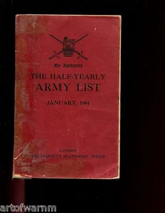 br- British - HALF-YEARLY ARMY LIST JAN.1944 sb - Picture 1 of 2