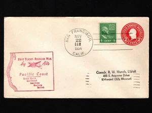 OPC 1954 Erstflug der Air Pacific Coast San Fran ca 43763 - Bild 1 von 2