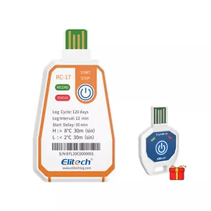 Elitech RC-17 Disposable Temperature Data Logger USB PDF Report Light Alarm - Picture 1 of 14