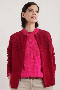 Seasalt Women's - red Sand Song Sparkle Cardigan, Contains Merino - Regular - Da - Picture 1 of 6