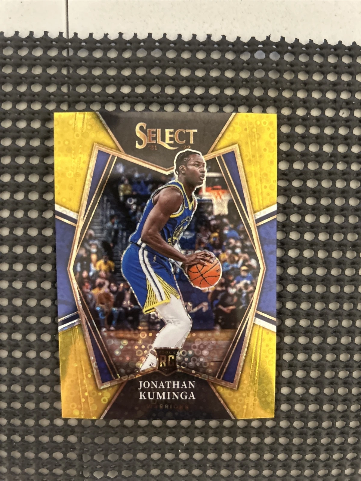 2021-22 Panini Select Gold Disco Prizm #123 Jonathan Kuminga RC /10