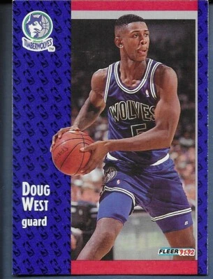1991-92 Fleer Basketball #321 Doug West - Image 1 of 2