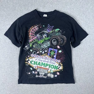 Grave Digger T Shirt Youth Size Medium Monster Jam Champion 2010 Truck Big Print - Picture 1 of 8