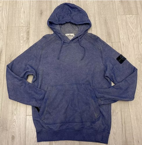 Felpa con cappuccio media STONE ISLAND DUST maglione pullover blu rara