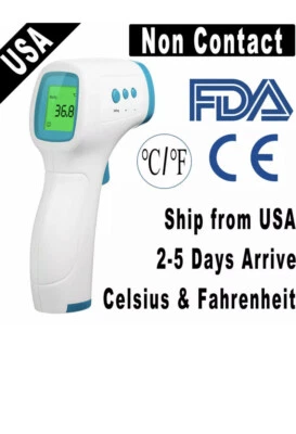Termómetro infrarrojo digital sin contacto frente cuerpo IR termómetro Bady adulto Foto 1 de 4