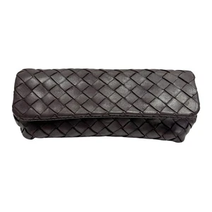 BOTTEGA VENETA Intrecciato Brown Leather Pouch - Picture 1 of 12
