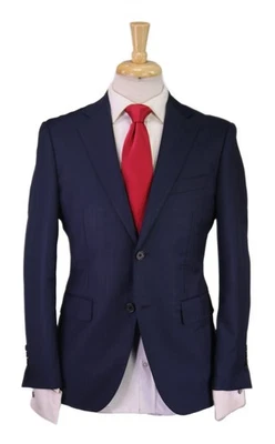 Beams Heart Japan Navy Blue Tonestripe 2-Btn Wool Suit Men's 36S - Image 1 of 4