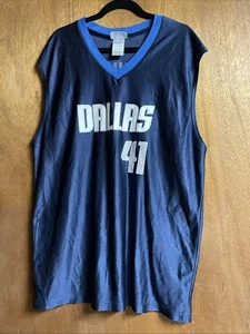 Maglia blu marca NBA Dirk Nowitzki #41 Dallas Mavericks taglia XL - Foto 1 di 6