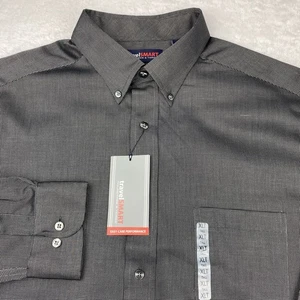 Roundtree & Yorke Travel Smart Shirt Mens XL-TALL Gray Weave Easy Care NWT! - Picture 1 of 10