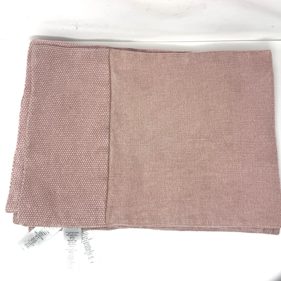 Juego de 4 manteles individuales West Elm de algodón con textura de yute rosa malva Foto 1 de 4