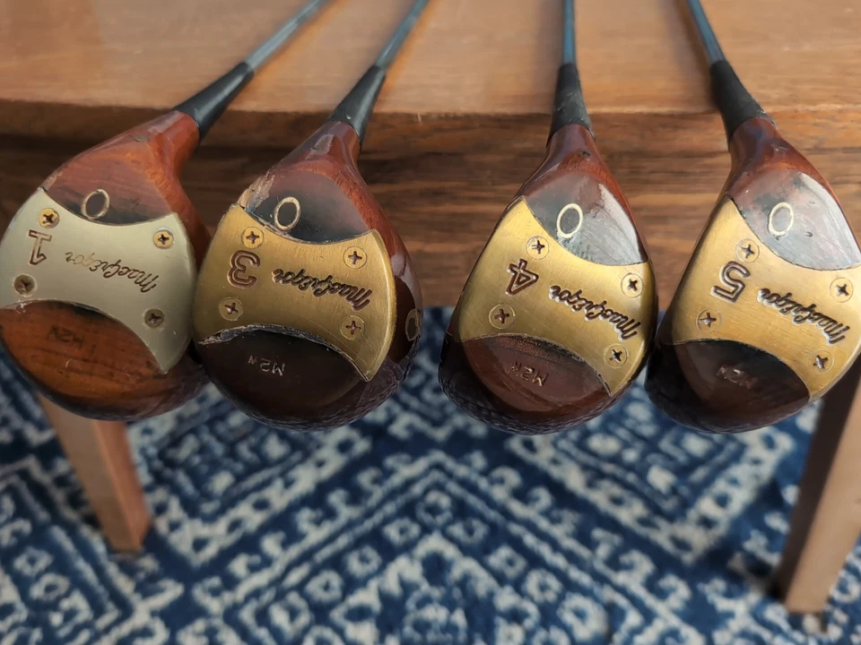 Juego de maderas de caqui MacGregor M2W 1, 3, 4, 5 diestros vintage Foto 1 de 4
