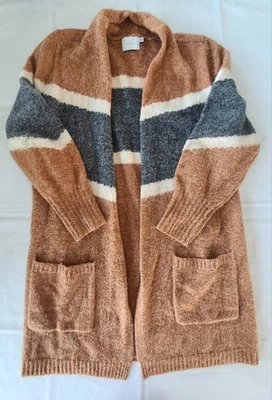 Cárdigan combinado LUSH naranja y carbón - talla L Foto 1 de 4