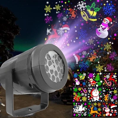 Lumières de projecteur de Noël avec 9 motifs de vacances et rotation à 270 de - Bild 1 von 4