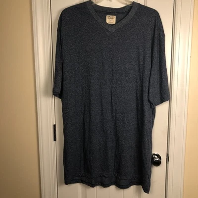 Alpha Beta Mens Blue Heather V-Neck T-Shirt Size 5X Soft Casual Basic Athleisure - Image 1 of 4