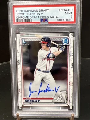 Jesse Franklin V #CDA-JFR 2020 Bowman Draft Picks Chrome Autographs PSA 9 FS - Image 1 of 4