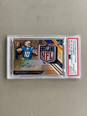 Justin Herbert 2020 Gold Standard ROOKIE NFL SHIELD AUTO True 1/1 PSA AUTH / 10 - Image 1 of 2