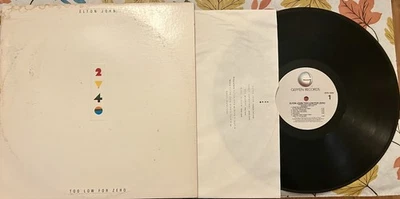 Elton John-Too Low For Zero -1983 Geffen GHS 4006-Vinyl Record LP - Image 1 of 2