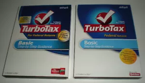 Turbotax Basic 2008 and 2009 lot. Federal. New.  - Picture 1 of 1