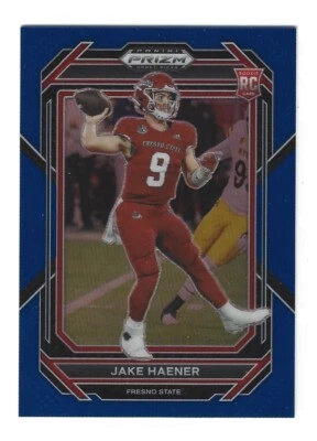 2023 Panini Prizm Draft Picks Jake Haener # 109 Blue Prizm Parallel 175/199 - Image 1 of 2