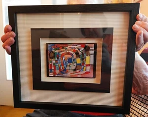 Hundertwasser Bild mit Rahmen - Bild 1 von 2