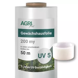 Gewächshausfolie Gartenfolie Frühbeet Treibhaus Gartenhausfolie transparent UV 5 - Bild 1 von 13