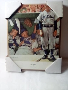 The Dugout by Norman Rockwell Plaque Mounted Print on Wood - Bild 1 von 8