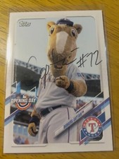 Rangers Captain Signed 2021 Topps Opening Day Texas Rangers Card