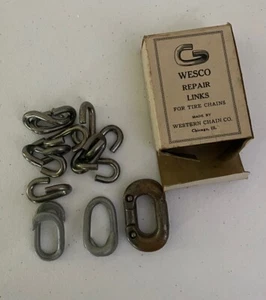 Vintage Automotive Tire Chain Repair Links Wesco Original Box - Picture 1 of 1