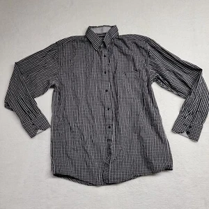 Bogari Shirt Men Size Large Long Sleeve Button Down Plaid Pocket - Picture 1 of 10