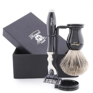 Men's Shaving Set with 3 Edge Razor, Badger shaving Brush & stand Perfect Gift - Picture 1 of 5