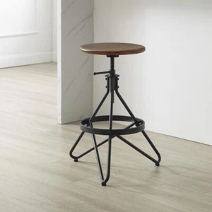 Kalen Adjustable Height Swivel Stool Brown/Matte Black - Picture 1 of 10