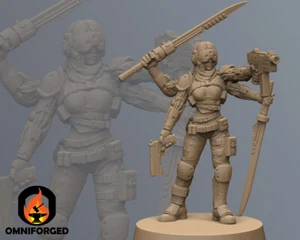 Cyberpunk Miniatur Mini Gyzel Gimeno Cyborg Psycho 2077 RPG Papsikels - Bild 1 von 2