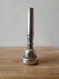 More details for trumpet mouthpiece silver plated unmarked unbranded vintage