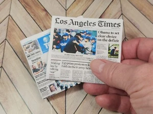 1/6 SCALE Miniature US Newspapers TWO (2) - Picture 1 of 12