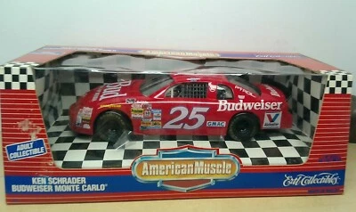 Ertl American Muscle NASCAR Ken Schrader 1:18 #25 Budweiser Monte Carlo NIB - Image 1 of 4