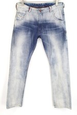 DIESEL Krooley 0810V W32/L32 Men Jeans Blue Regular Slim Carrot Non-Stretch