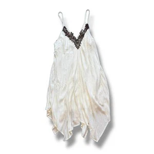 Vintage Kleid weiß Boho Spitzenbesatz - Bild 1 von 3