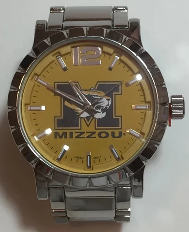 New Missouri Tigers Mens Watch, Bracelet, Metal, With Free Battery, NCAA Cover