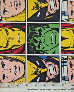 2011 Marvel Retro Comics #13300102 Camelot Fabrics 1.5yds Wolverine Hulk Thor - Picture 1 of 4