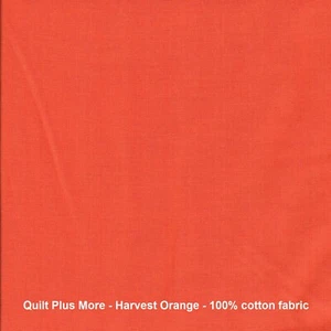 Material de tela naranja de cosecha sólida 100 % algodón 1/4 yarda de perno - Imagen 1 de 1
