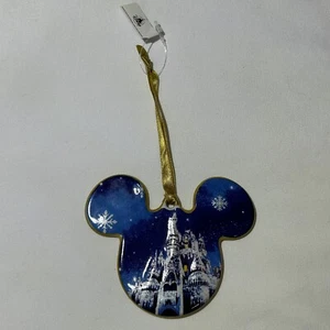 Disney Mickey Mouse Icon Cinderella Castle Ceramic Christmas Tree Ornament NEW! - Picture 1 of 5