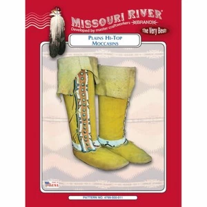 Plains Style Hi-Top Moccasins Pattern - Picture 1 of 3
