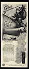 1940 Lastex Elastic Yarn - Santa Claus Flying Airplane - Christmas Vintage Ad