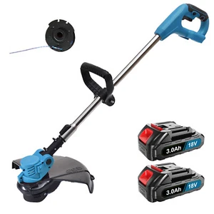 Akku-Rasentrimmer Für Makita 18V90° DHL Motorsense Elektro Kantenschneider 2Akku - Bild 1 von 13