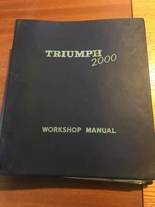 Triumph 2000 & 2.5 PI Factory Workshop Manual - May 1964 - Picture 1 of 2