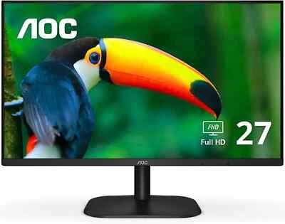 AOC 27E2H 27" Full HD Monitor – IPS, 75Hz, HDMI/VGA, Frameless Design - Image 1 of 4