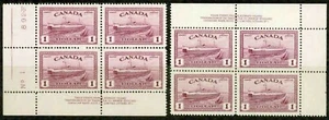 CANADA  1946 -1$ PEACE  ISSUE PLATE BLOCKS - VF** - Picture 1 of 1